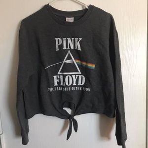 Pink Floyd long sleeve crop top